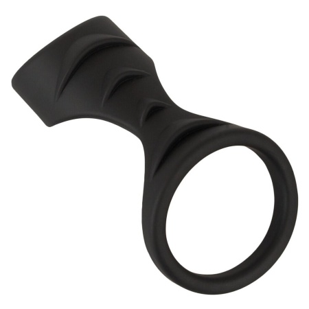 Mankiet na penisa z pierścieniem na jądra Erecto - ultraelastyczny płynny silikon, długość 8 cm, Ø 3/4,2 cm - 4