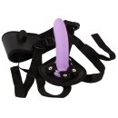 Zestaw Strap-On 4-częściowy - 3 wymienne dilda S/M/L z przyssawką i regulowaną uprzężą, średnice 2,8-4,2 cm - 4