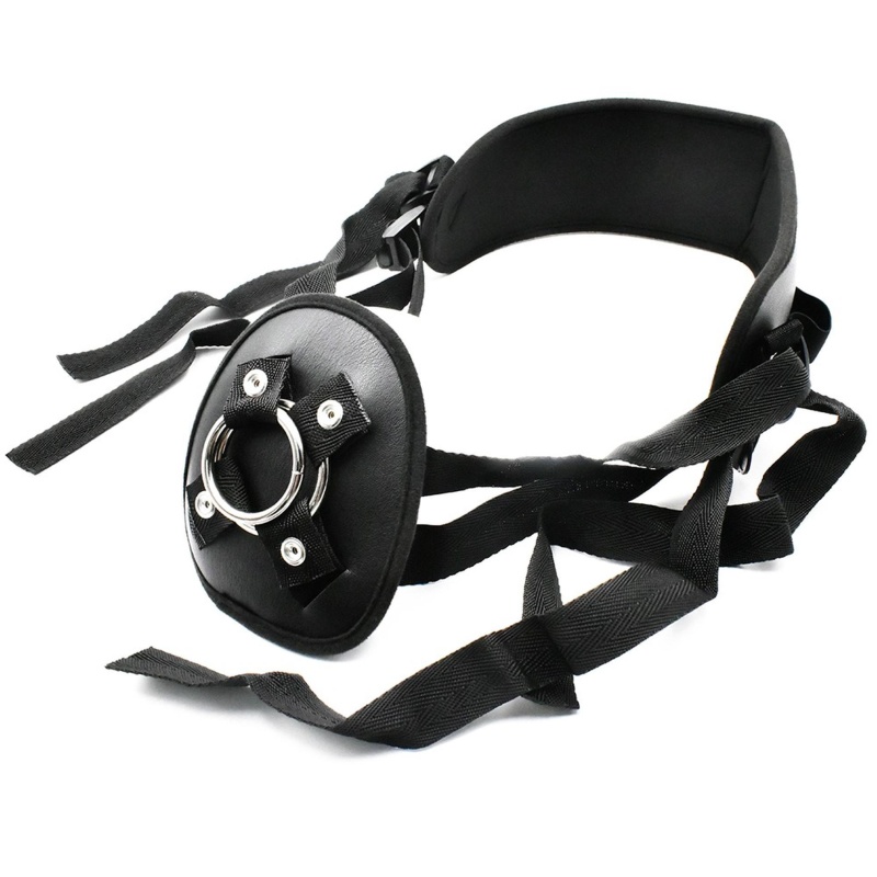 Zestaw Strap-On 4-częściowy - 3 wymienne dilda S/M/L z przyssawką i regulowaną uprzężą, średnice 2,8-4,2 cm - 5