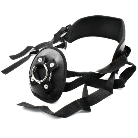 Zestaw Strap-On 4-częściowy - 3 wymienne dilda S/M/L z przyssawką i regulowaną uprzężą, średnice 2,8-4,2 cm - 5