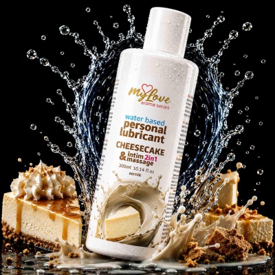 Wodny lubrykant i żel do masażu 2w1 Aroma Series Cheesecake 300 ml - 1 2