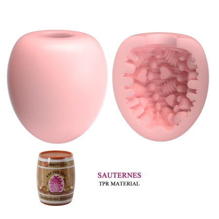 Masturbator Sauterne Charming Barrel - miękki TPR w kształcie beczki, manualny, 6,7 × 5,4 cm - 2