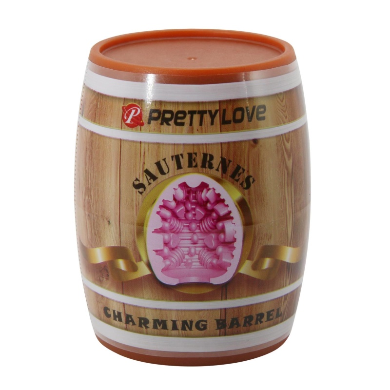 Masturbator Sauterne Charming Barrel - miękki TPR w kształcie beczki, manualny, 6,7 × 5,4 cm - 9