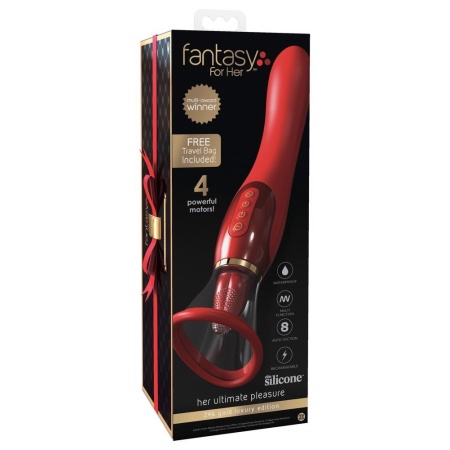 Wibrator Her Ultimate Pleasure — stymulator łechtaczki z funkcją ssania i ruchomym języczkiem, 25,4 cm - 1