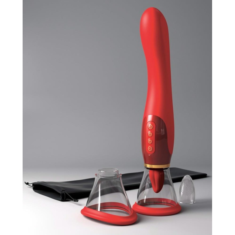 Wibrator Her Ultimate Pleasure — stymulator łechtaczki z funkcją ssania i ruchomym języczkiem, 25,4 cm - 9