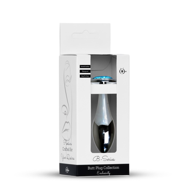 Plug-Jewellery Silver PLUG- Light Blue L - 1