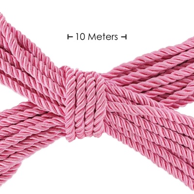 Polyester Bondage Rope - 32.8 ft / 10 m - Pink - 1 2