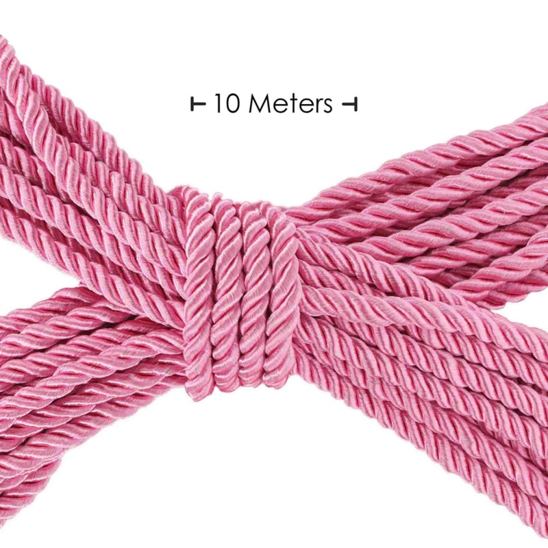 Polyester Bondage Rope - 32.8 ft / 10 m - Pink - 2
