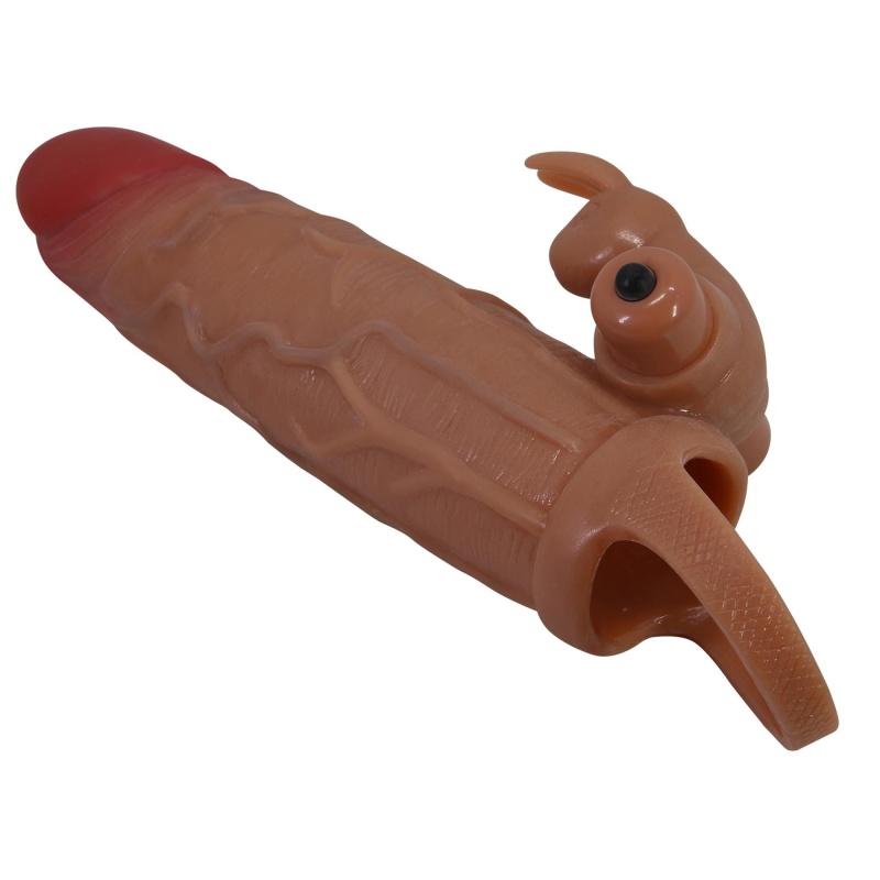 Nakładka na penisa Osmar z wibracjami, 20,5 cm - 5