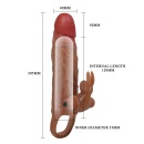 Nakładka na penisa Osmar z wibracjami, 20,5 cm - 7