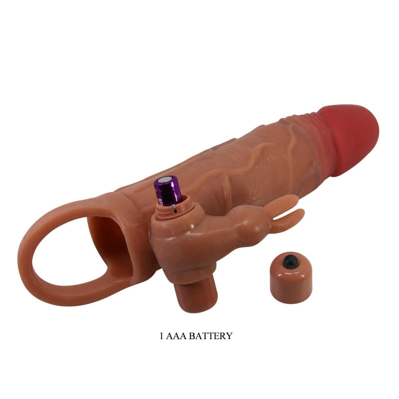 Nakładka na penisa Osmar z wibracjami, 20,5 cm - 9