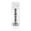 Beaded Silicone Anal Probe with Double Loop - Black - 3