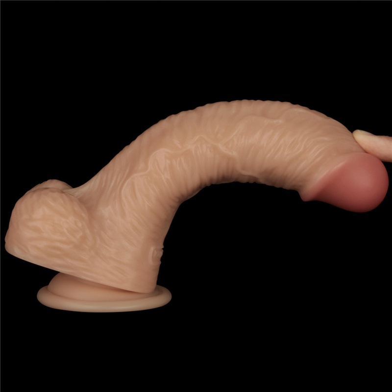 Wibrujący zestaw strap-on 21,5 cm XS/S/M nude - 21