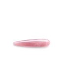 Le Wand Crystal Wand Rose Quartz - dwustronny masażer z różowego kwarcu z teksturowanym pierścieniem silikonowym, 17,78 cm - 5