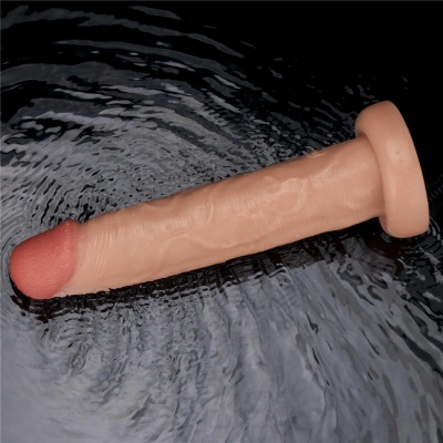 Wibrujący dildo Power Basics 25,4 cm z przyssawką - 10 trybów - 1 2