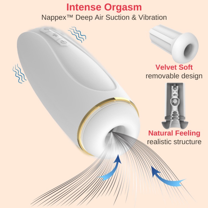 Masturbator - Nappex™ Branco White - Premium Mastubators (10 Languages) - 2