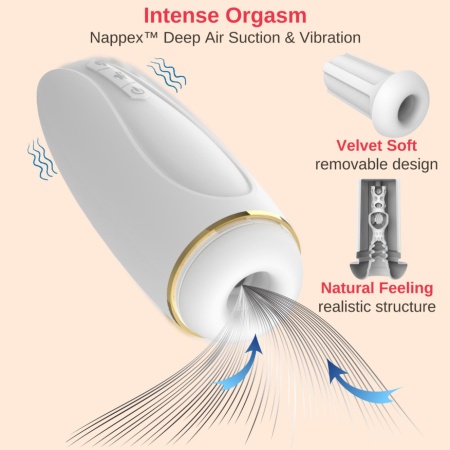 Masturbator - Nappex™ Branco White - Premium Mastubators (10 Languages) - 2