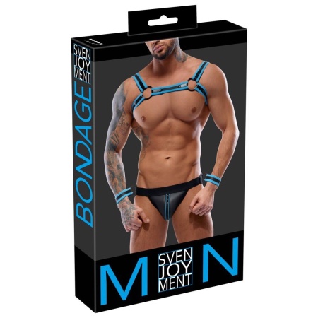 Men's Jock set black/blue 2XL - 1