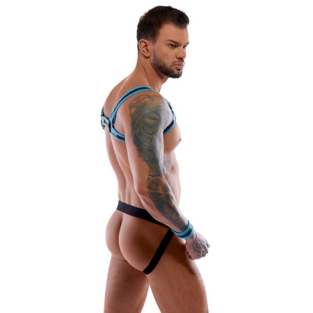 Men's Jock set black/blue 2XL - 4