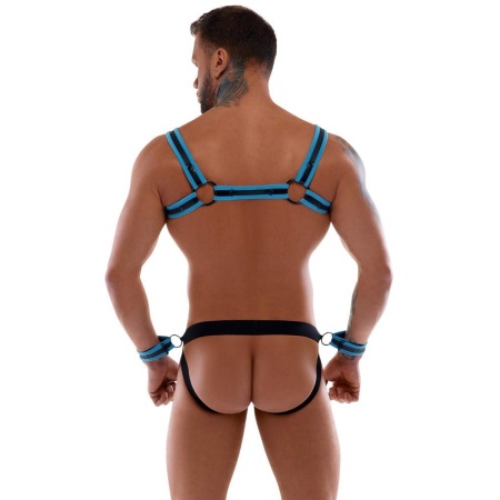 Men's Jock set black/blue 2XL - 5