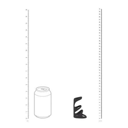3 Loop Silicone Cockring - Black - 5