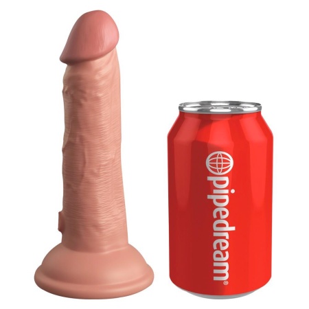 Wibrator realistyczny KCE 6 DD Vibrating Cock Light – silikon podwójnej gęstości, 10 trybów wibracji, 17,8 cm - 2