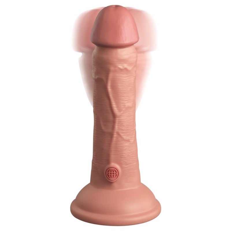Wibrator realistyczny KCE 6 DD Vibrating Cock Light – silikon podwójnej gęstości, 10 trybów wibracji, 17,8 cm - 3