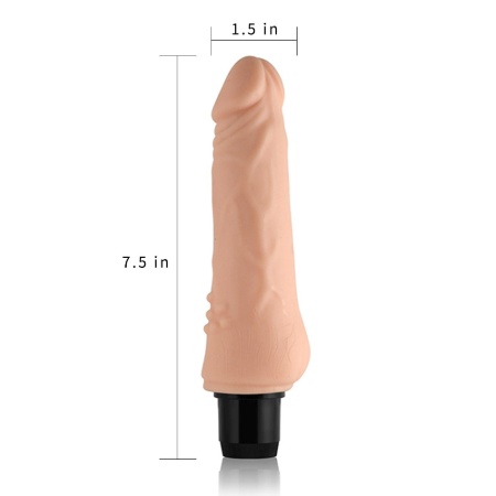 Wibrator Cyberskin Xtreme Feel 19 cm (4.2 cm średnicy) – realistyczna tekstura, wodoodporny - 6