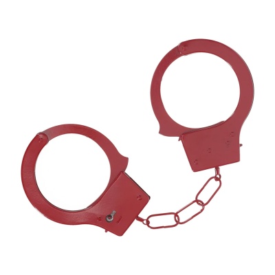 Classic Metal Handcuffs - Red - 1