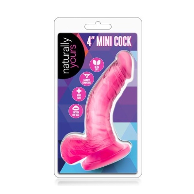 NATURALLY YOURS 4INCH MINI COCK PINK - 1