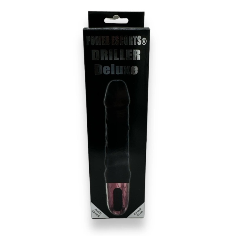 Wibrator realistyczny Driller De Luxe 21 cm czarny - 3