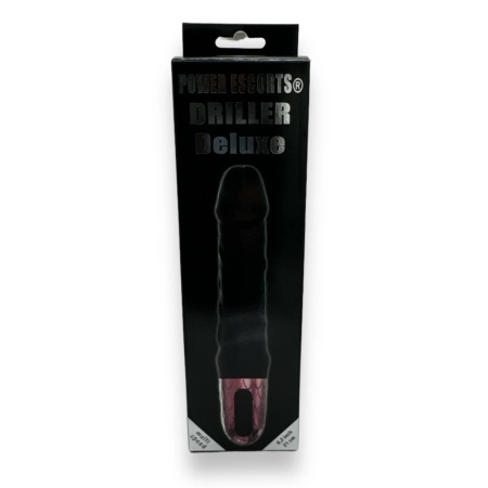 Wibrator realistyczny Driller De Luxe 21 cm czarny - 3