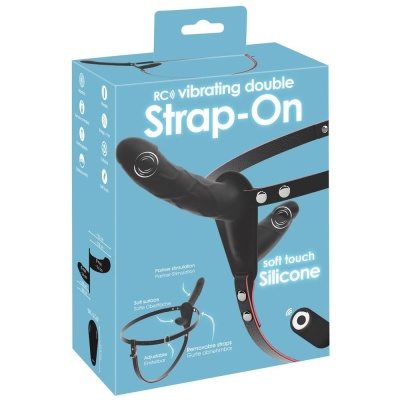 RC Vibrating Double Strap-On - 1