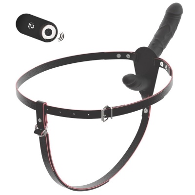 RC Vibrating Double Strap-On - 1 2