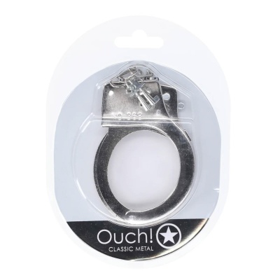 Classic Metal Handcuffs - Silver - 1 2