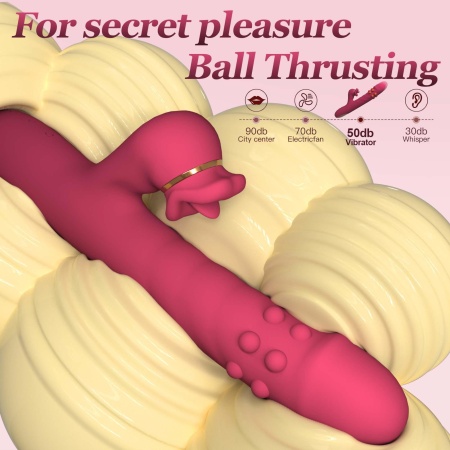 Silicone Vibrator - 7 rotating functions and 7 licking functions - 9