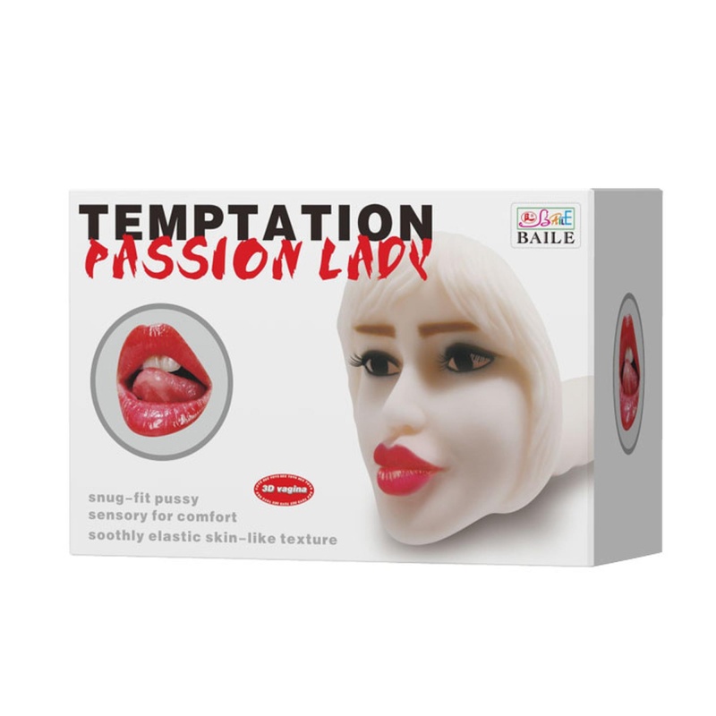 Masturbator oralny Temptation Passion Lady z wibracją, 20 cm - 9