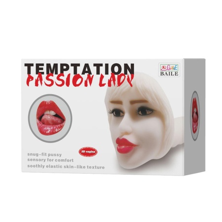 Masturbator oralny Temptation Passion Lady z wibracją, 20 cm - 9