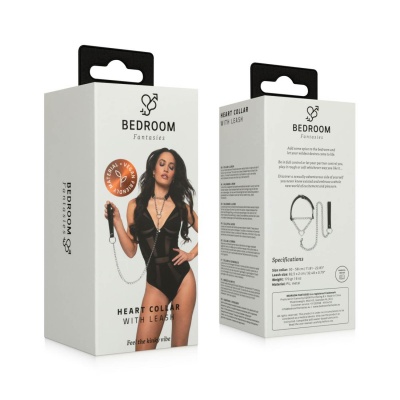 Bedroom Fantasies - Collar with LeashSilver - 1