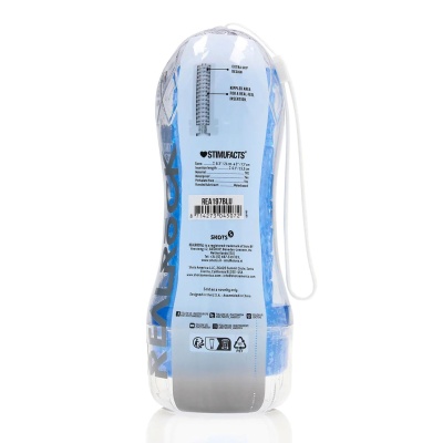 Masturbator Easy Rider Textured Blue - teksturowane wnętrze z TPE, długość całkowita 20,4 cm - 1 2