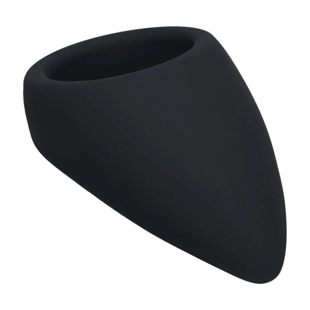 Teardrop Silicone Cockring - Black - 1