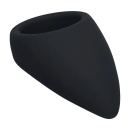 Teardrop Silicone Cockring - Black - 1