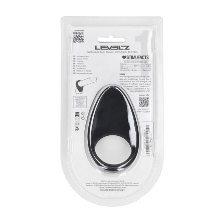 Teardrop Silicone Cockring - Black - 3