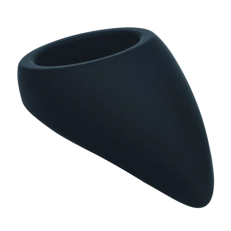 Teardrop Silicone Cockring - Black - 4