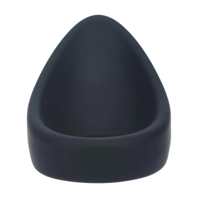 Teardrop Silicone Cockring - Black - 5