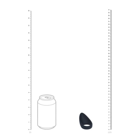 Teardrop Silicone Cockring - Black - 7
