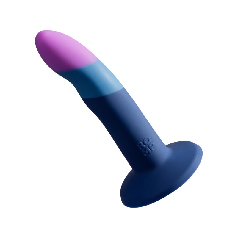 Dildo silikonowe Piccolo-X Blue z zakrzywionym trzonem o długości 12,7 cm - 1