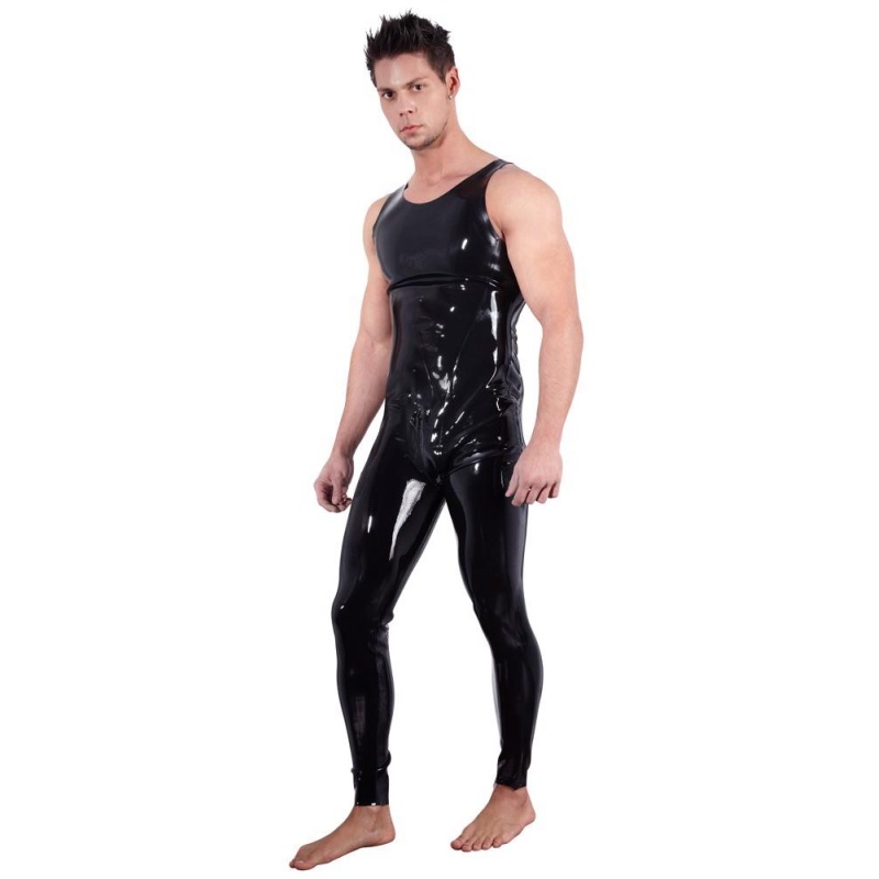 Men's Latex Jumpsuit L - 2