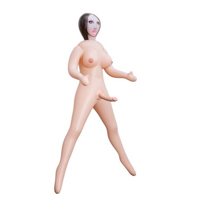 Nadmuchiwana Lalka Transseksualna Lusting Trans z Realistycznym Penisem 21 cm - Długość 165 cm - 1 2