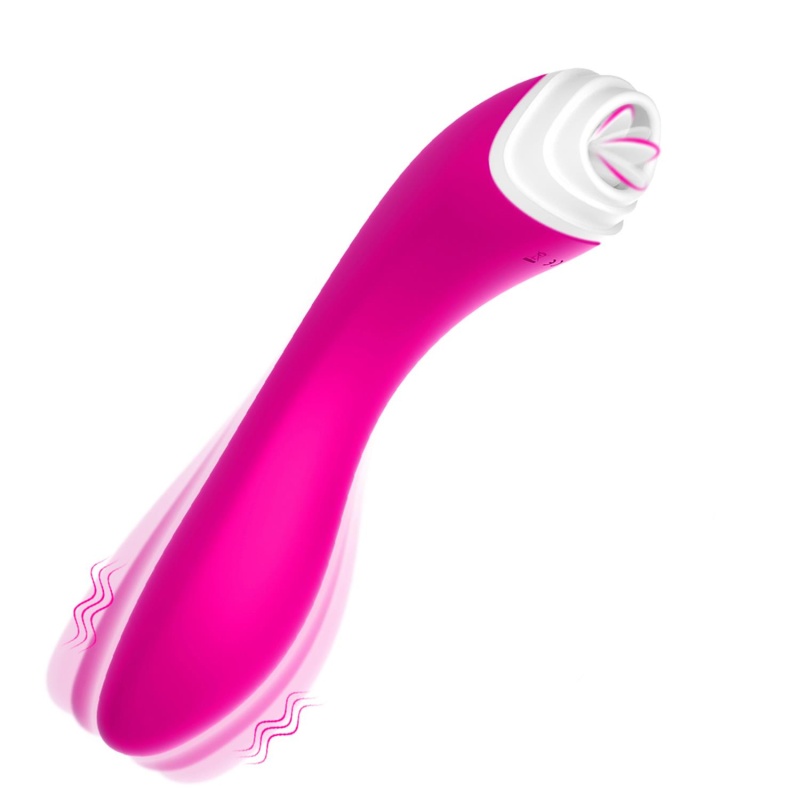 Masażer erotyczny Fairyland Pink - dwufunkcyjny stymulator łechtaczki i punktu G z ruchomym języczkiem, 9 trybów lizania i wibra - 1